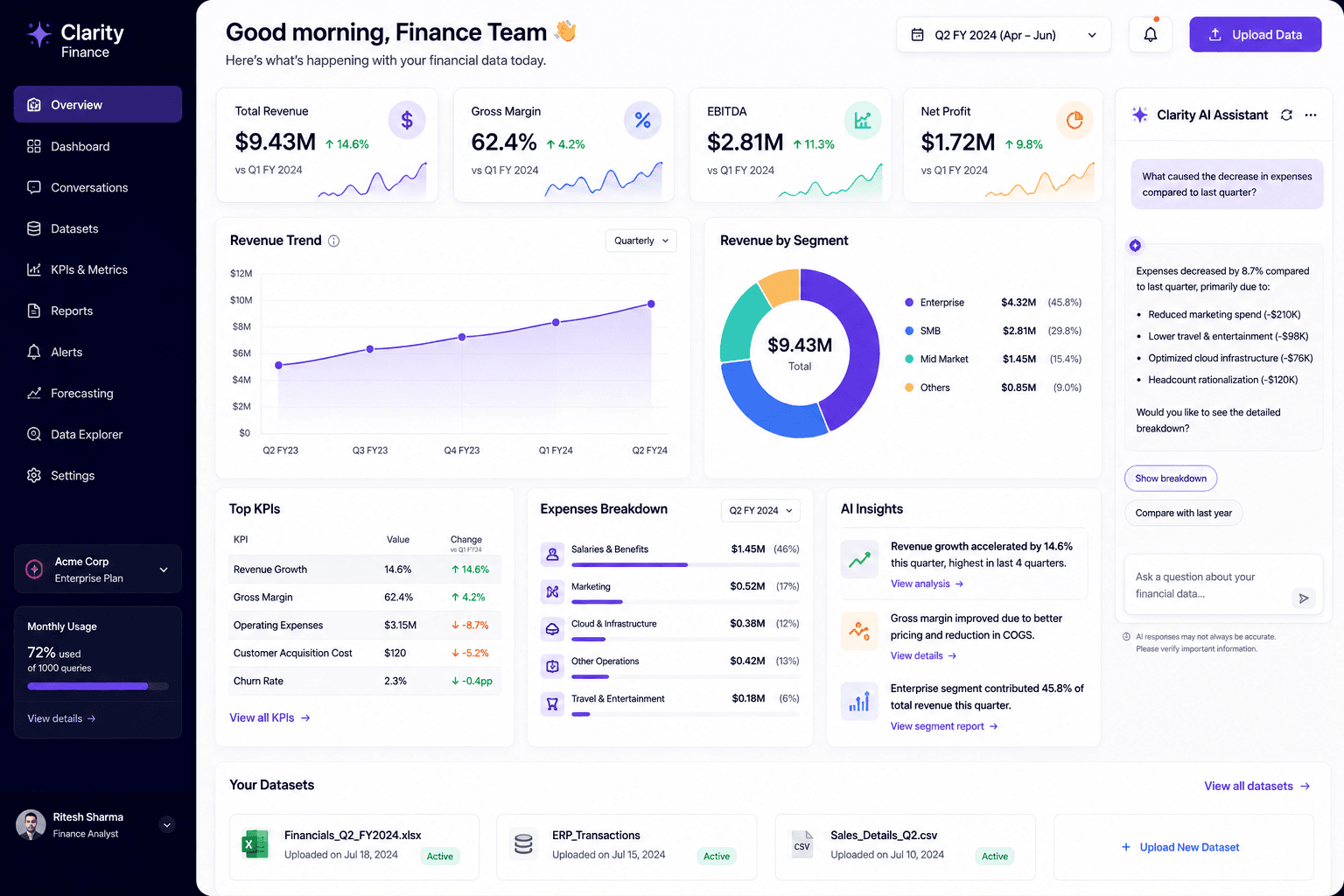 Clarity Finance — Agentic RAG Chatbot